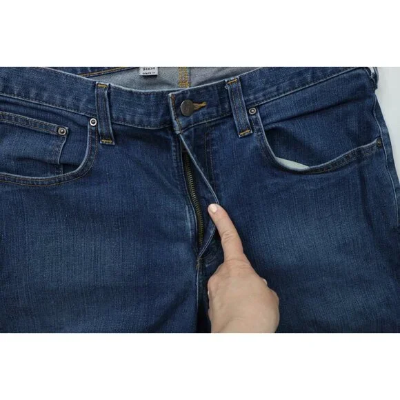 Vintage Y2K Carhartt Mens 34x34 Distressed Relaxed Fit Straight Leg Denim Jeans